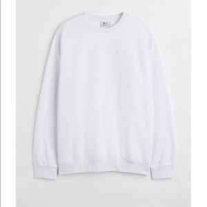 White H&M Relaxed Fit Sweatshirt
